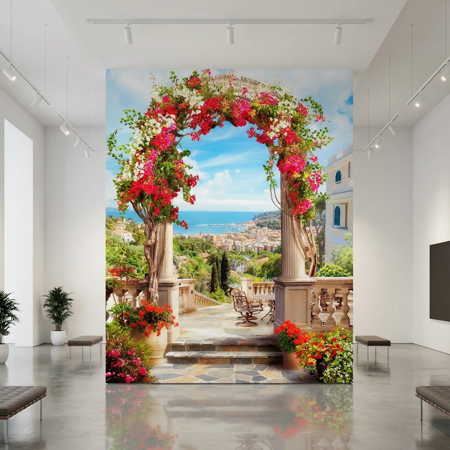 Wall Murals: Floral arch to the coast