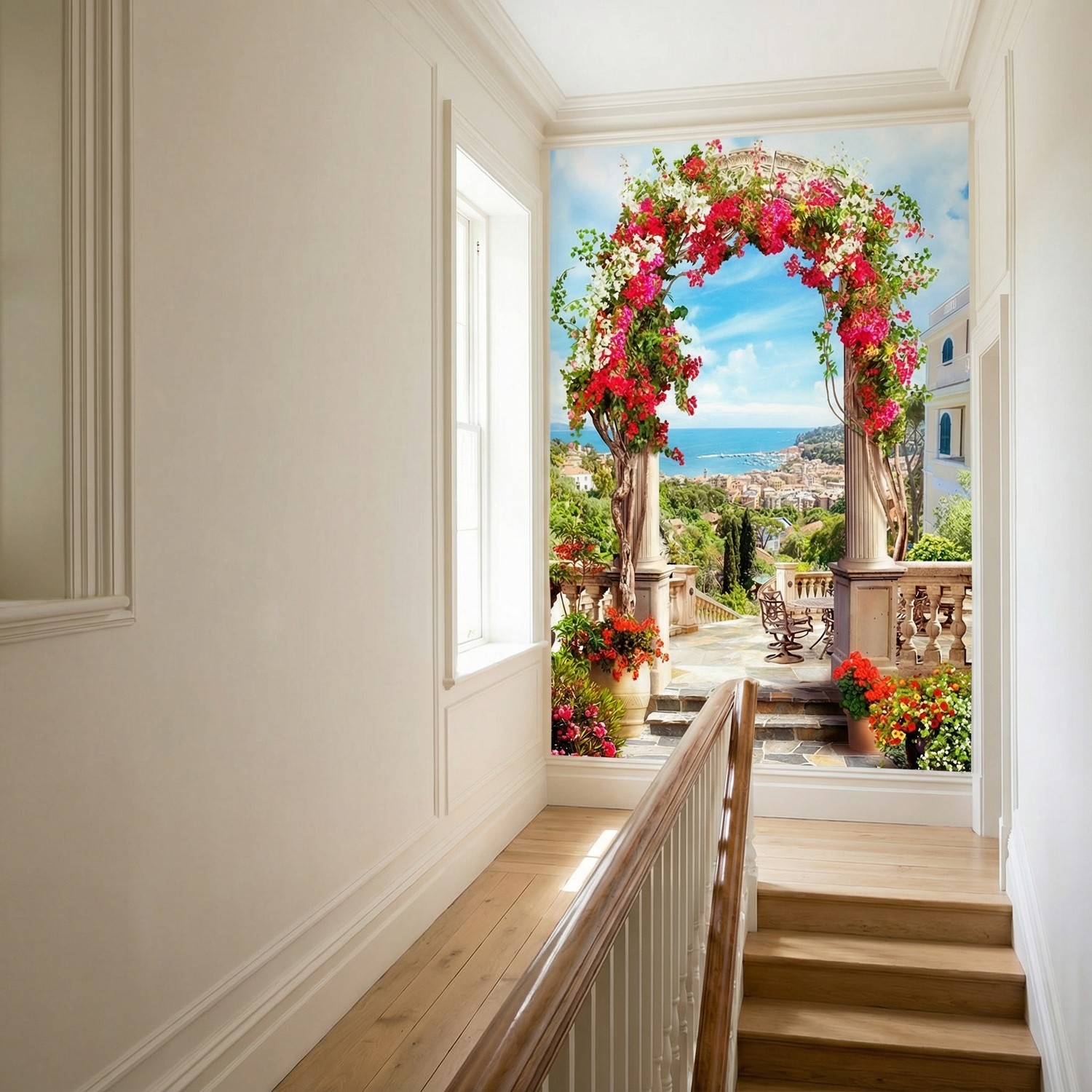 Wall Murals: Floral arch to the coast