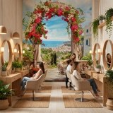 Wall Murals: Floral arch to the coast 16