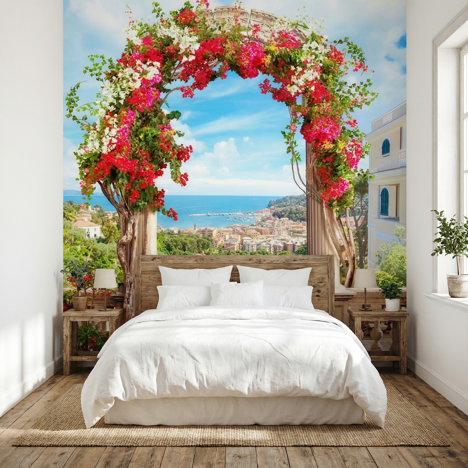 Wall Murals: Floral arch to the coast