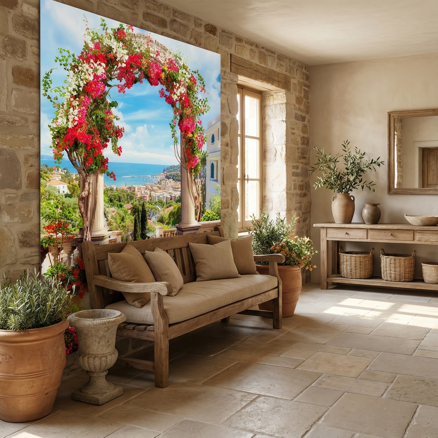 Wall Murals: Floral arch to the coast