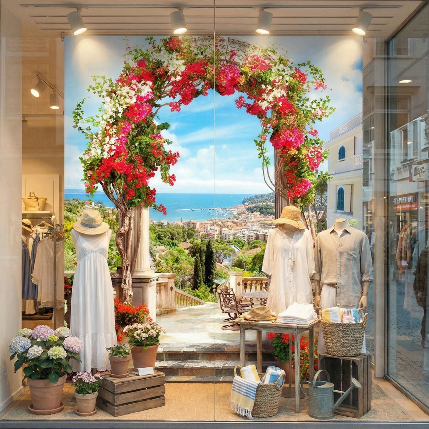 Wall Murals: Floral arch to the coast