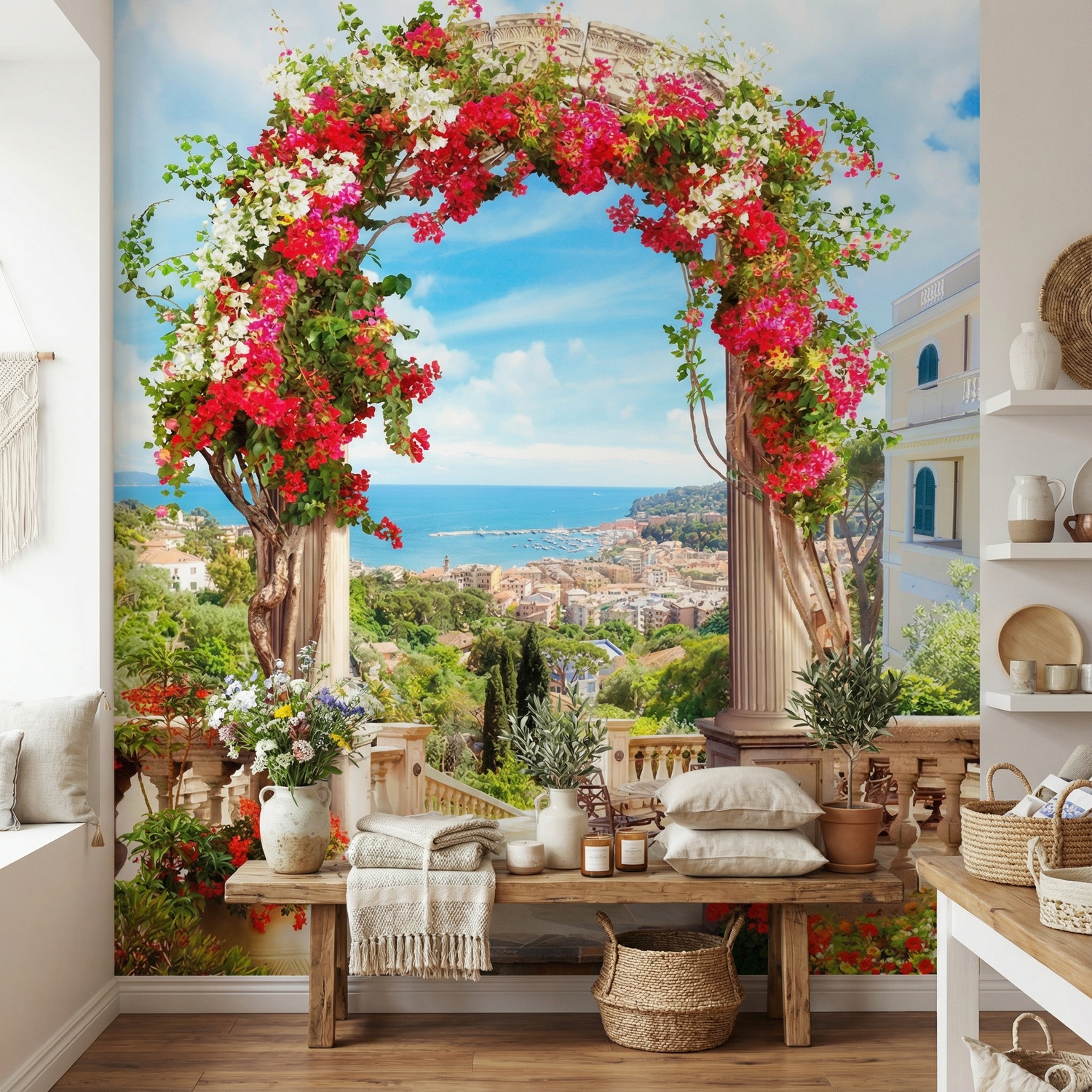 Wall Murals: Floral arch to the coast