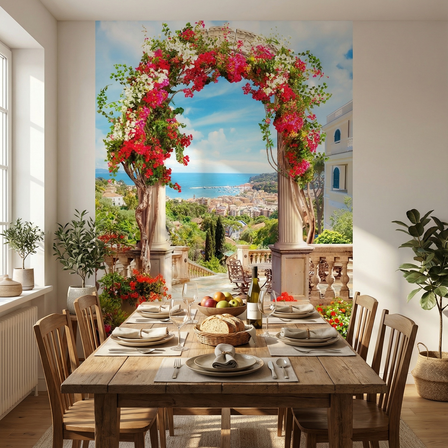 Wall Murals: Floral arch to the coast
