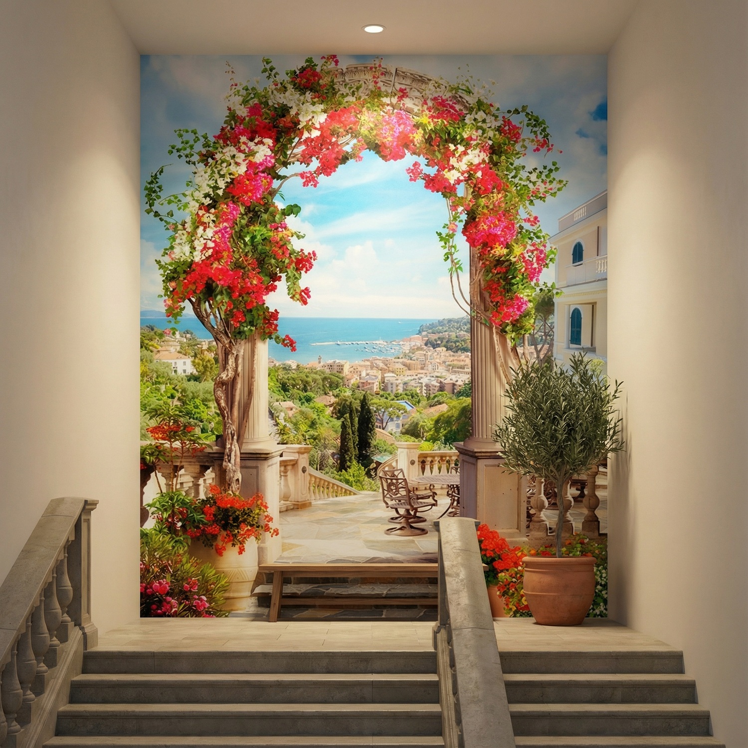 Wall Murals: Floral arch to the coast