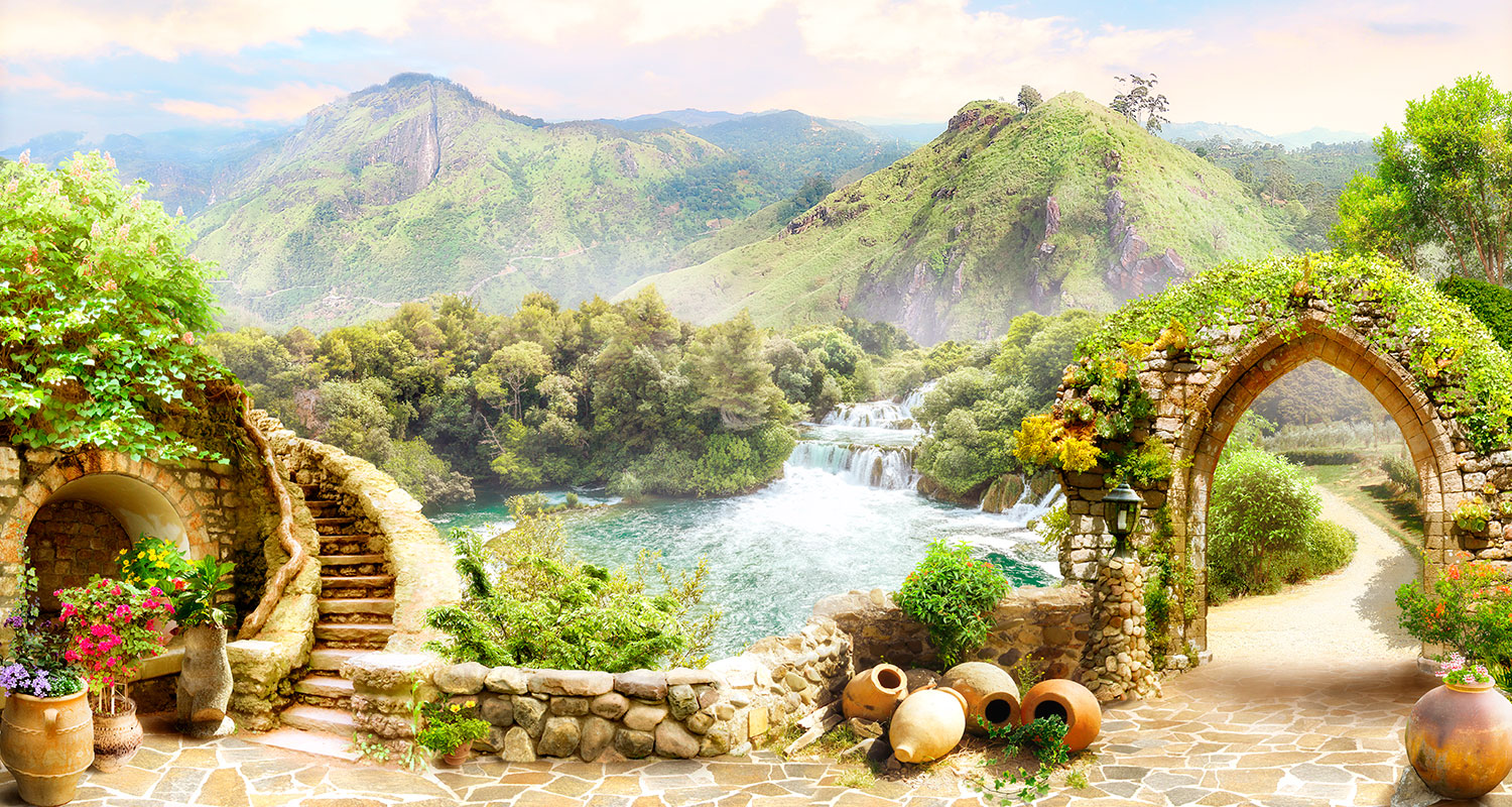 Wall Murals: Mountain paradise