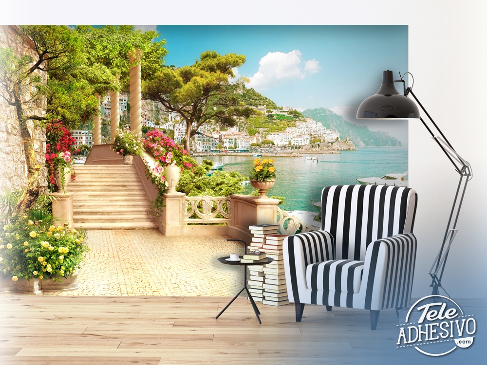 Wall Murals: Seaside village