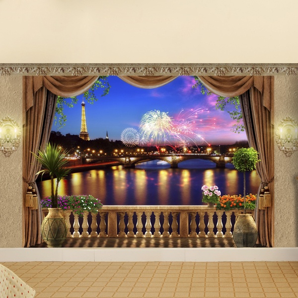 Wall mural Parisian night