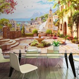 Wall Murals: Classic town square 2