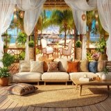 Wall Murals: Caribbean cabin 13