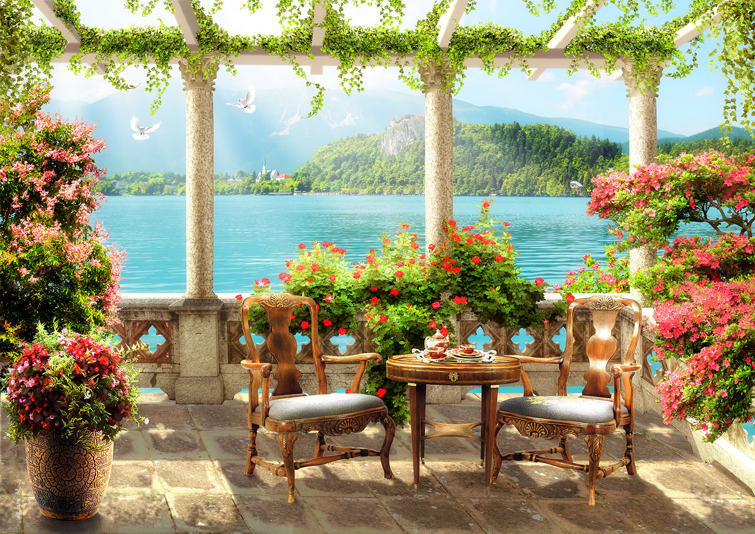 Wall Murals: The Lake terrace