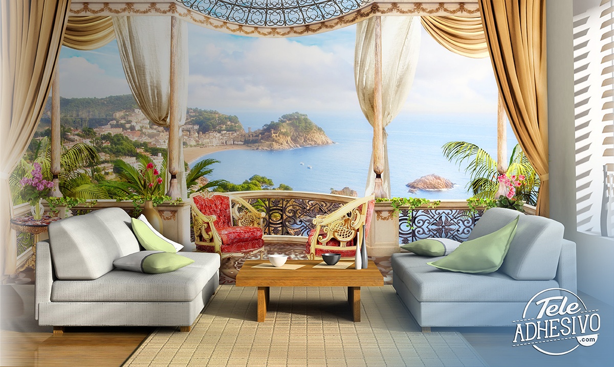 Wall Murals: Luxury Seaview terrace