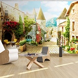 Wall Murals: Village street with charm 2