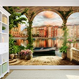 Wall Murals: Porch in the canals of Venice 2