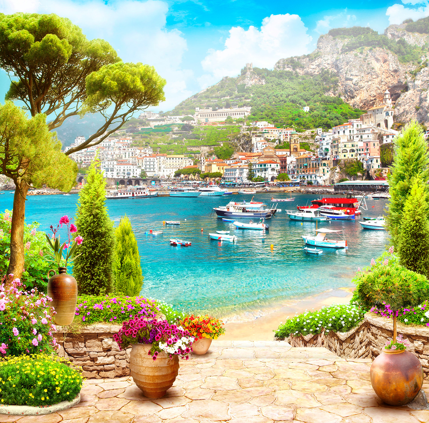 Wall Murals: Mediterranean villa