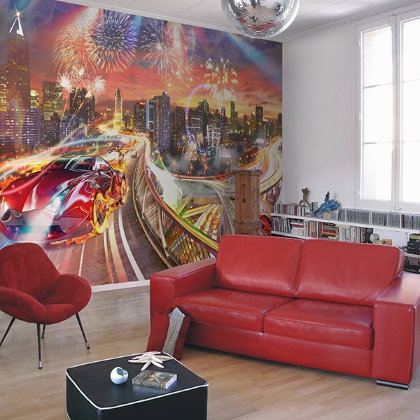 Wall mural Custom Car City | MuralDecal.com