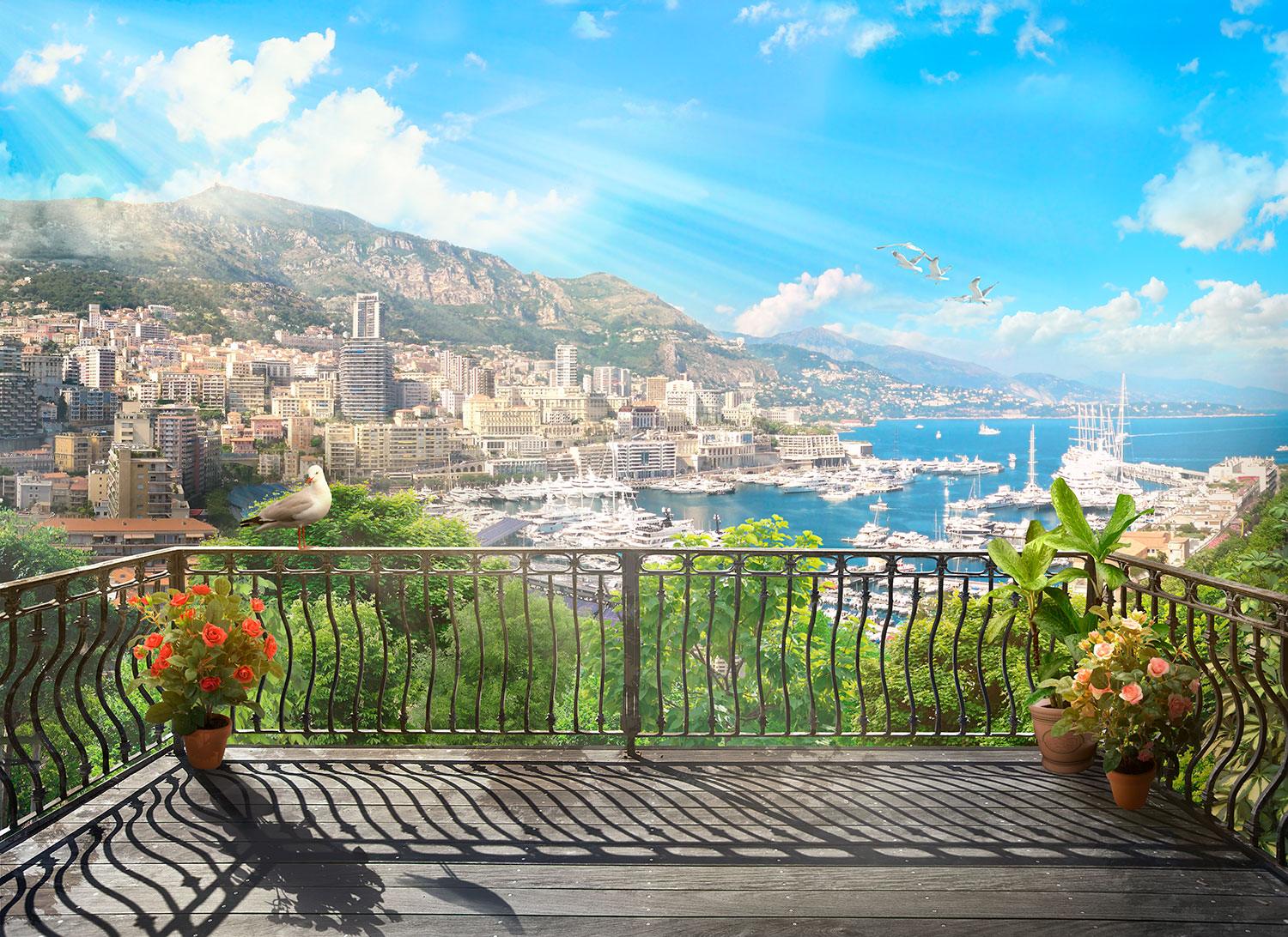 Wall Murals: Terrace in Montecarlo