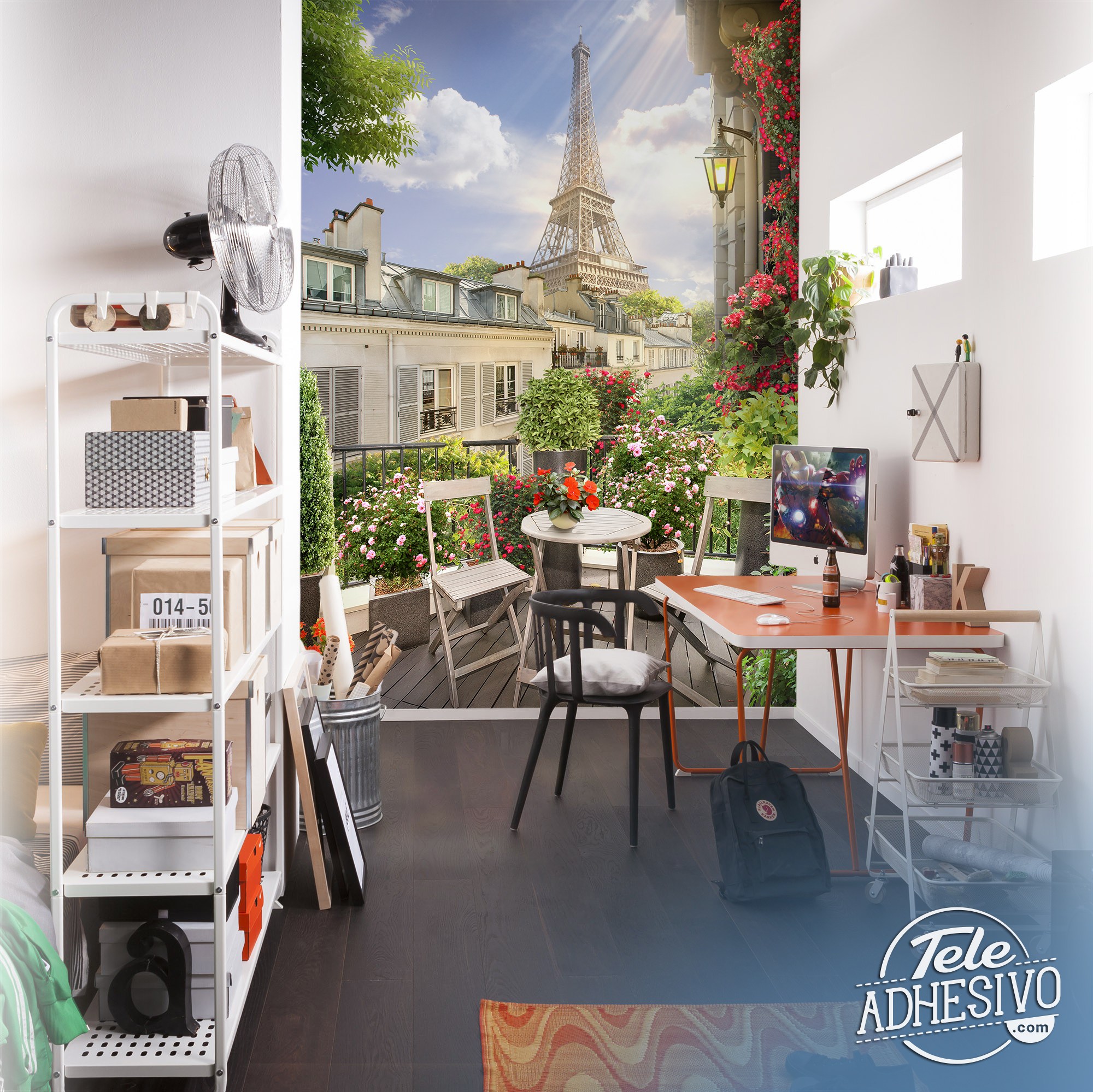 Wall Murals: Terrace in front of the Eiffel tower