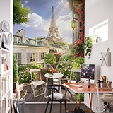 Wall Murals: Terrace in front of the Eiffel tower 2
