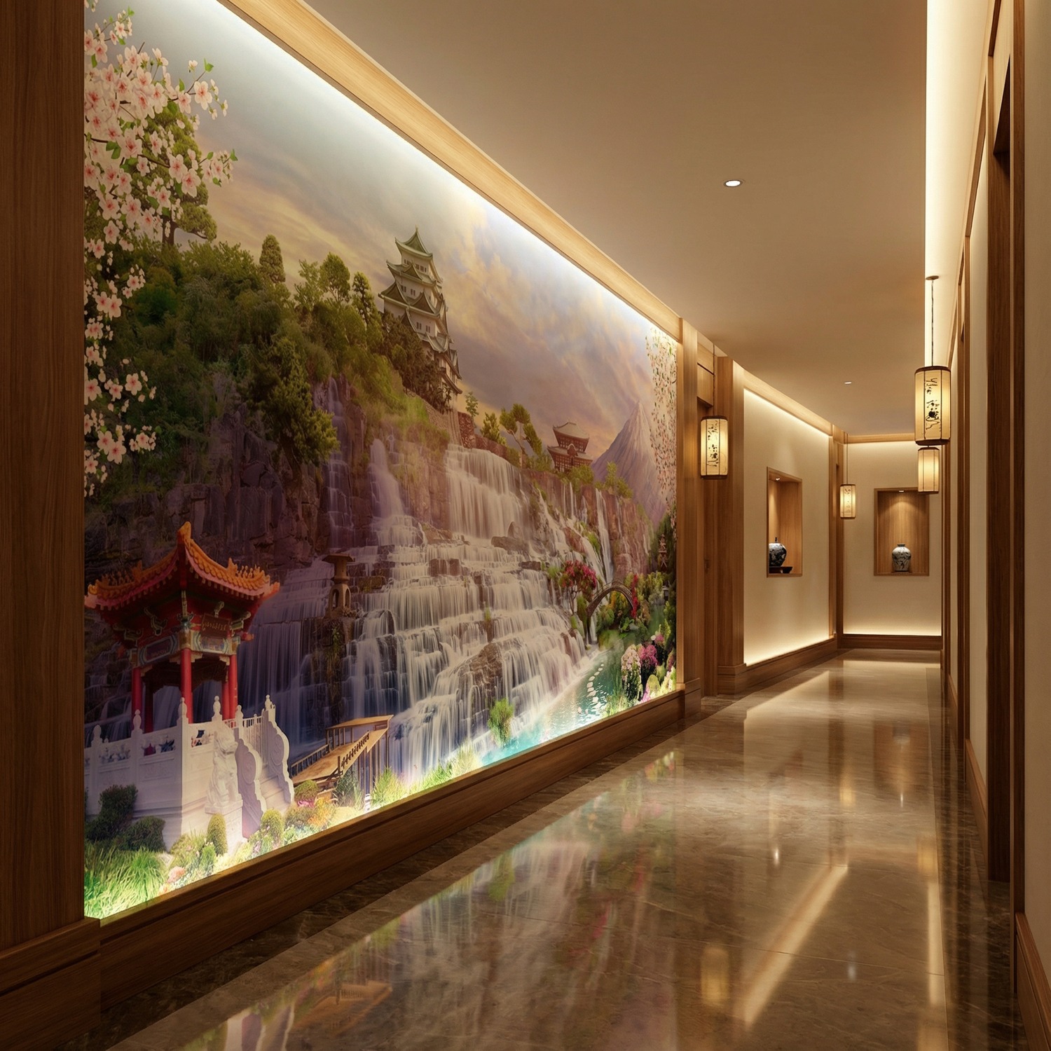 Wall Murals: Waterfall Japan
