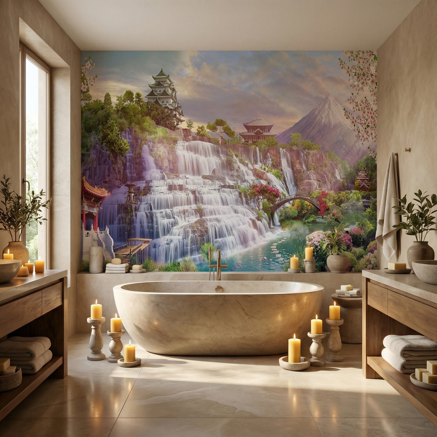 Wall Murals: Waterfall Japan