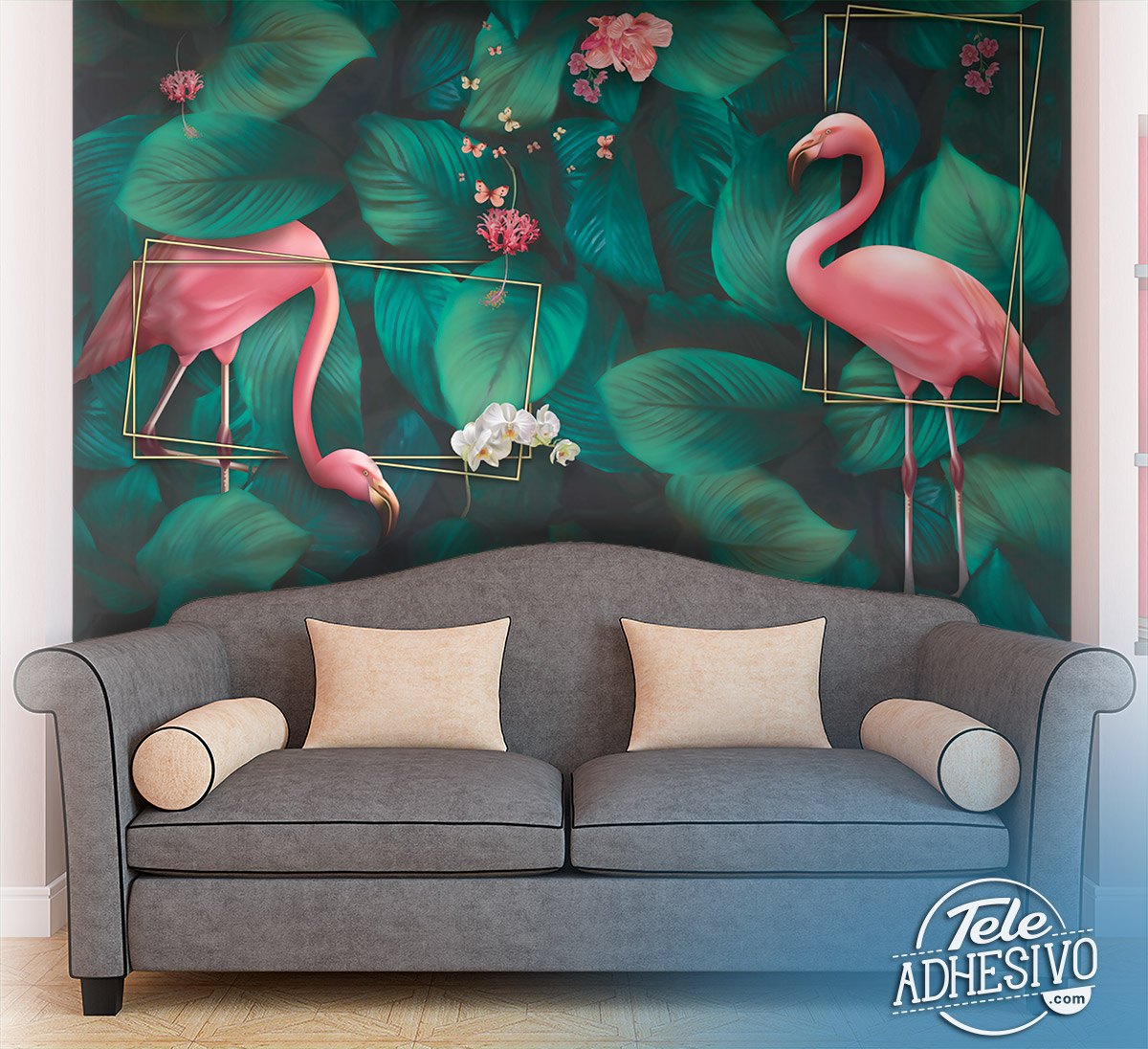 Wall Murals: Flamingos