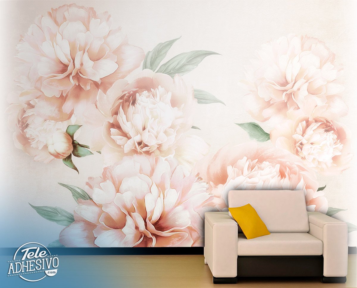 Wall Murals: Pastel Flowers