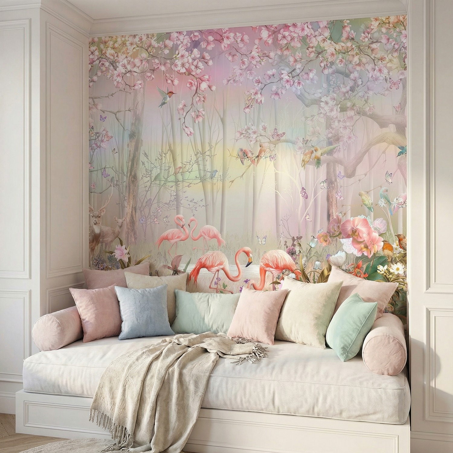 Wall Murals: Flamingo Forest