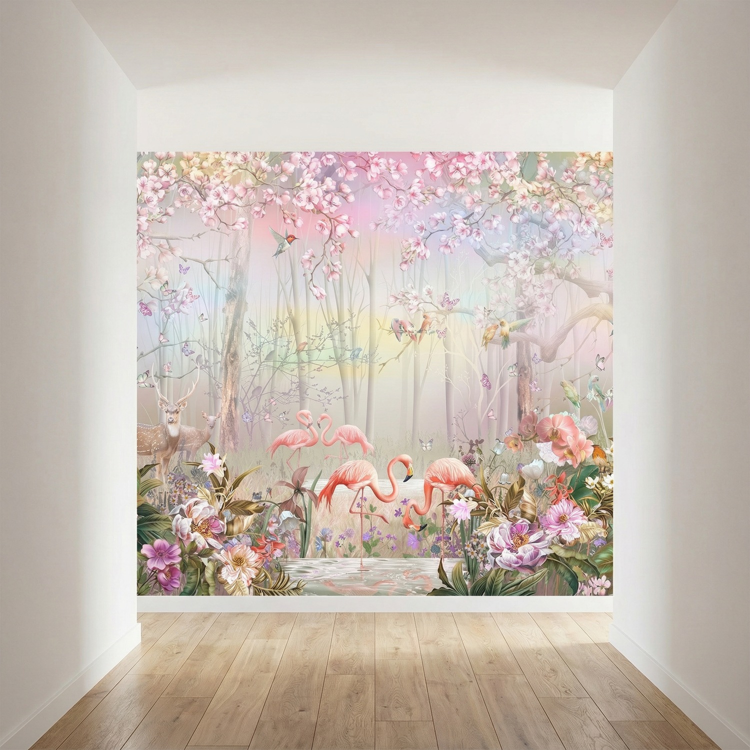 Wall Murals: Flamingo Forest