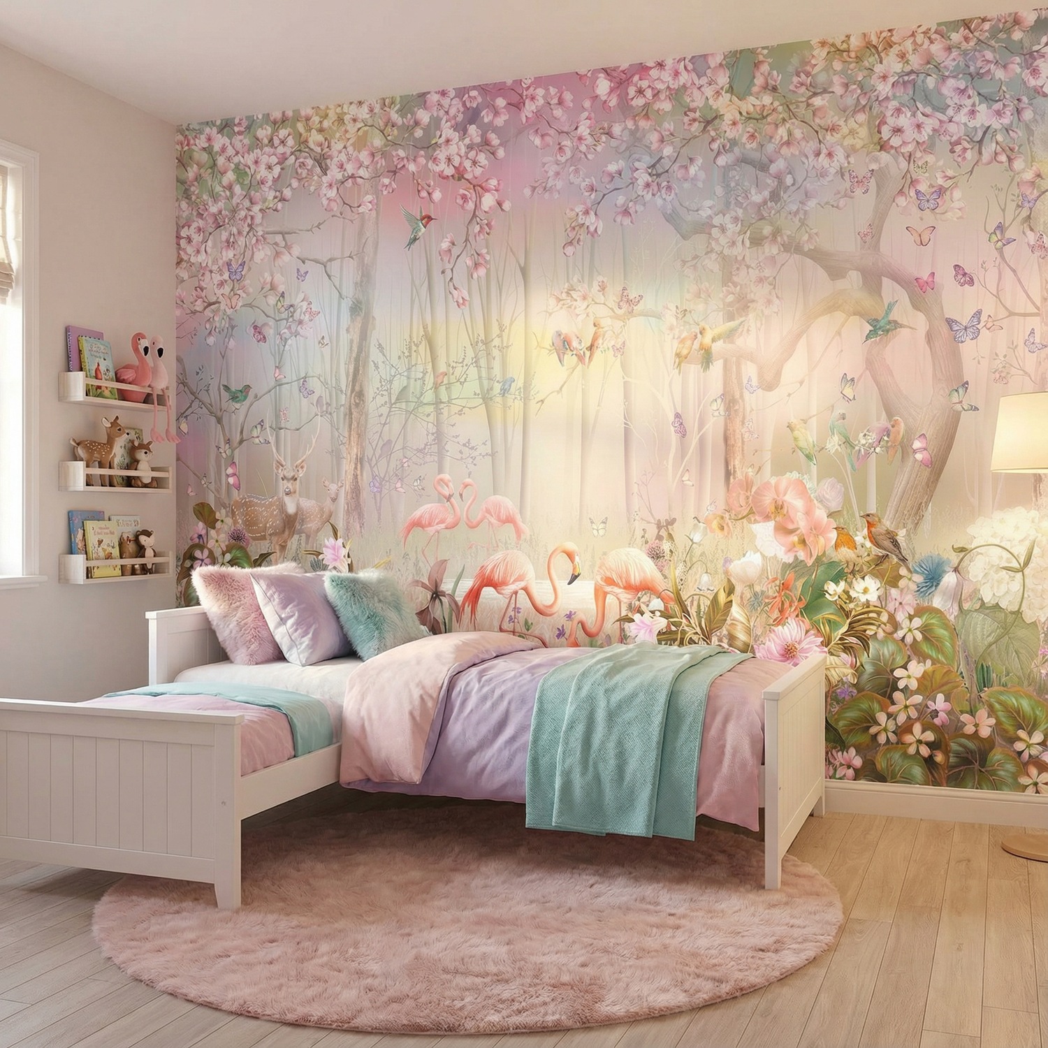 Wall Murals: Flamingo Forest