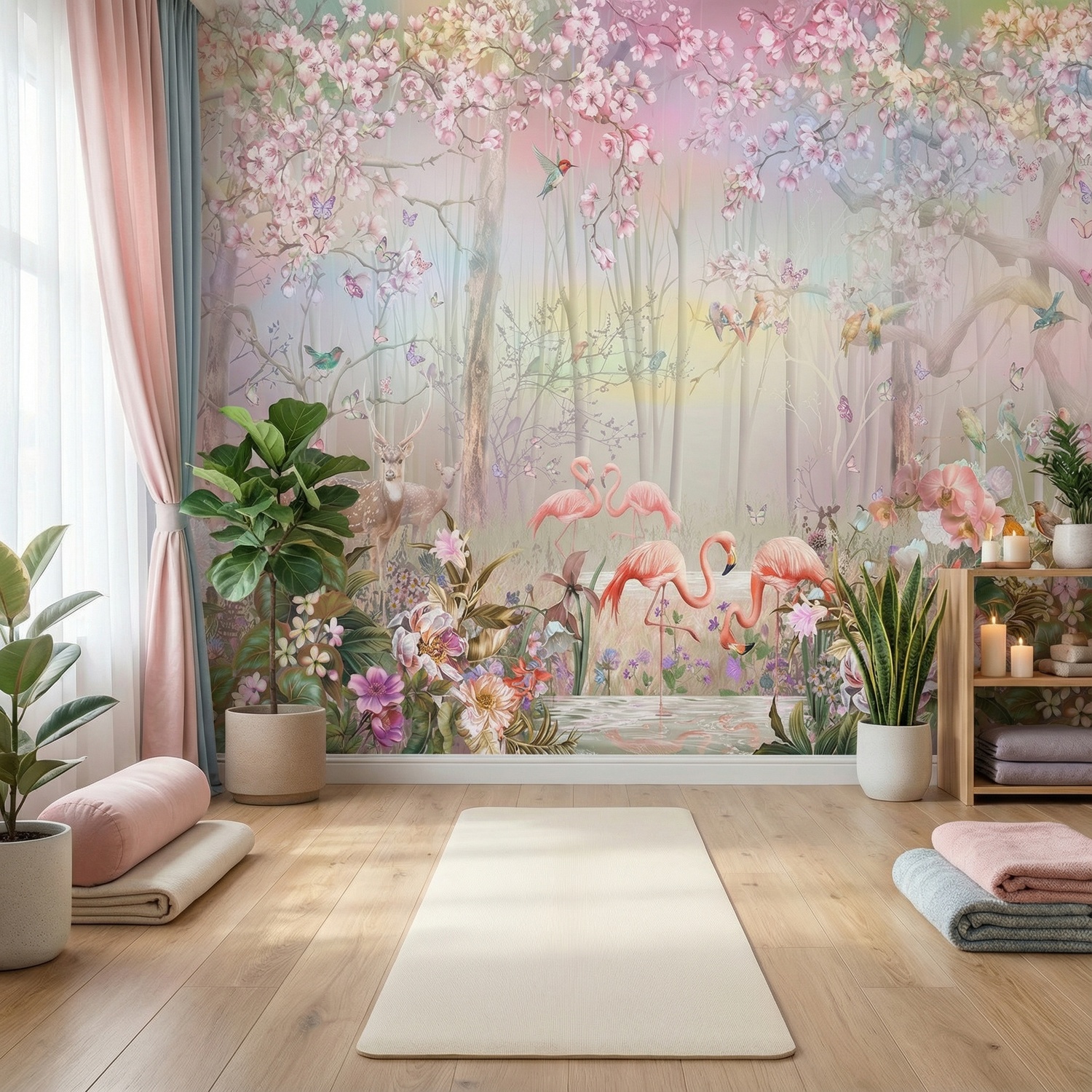 Wall Murals: Flamingo Forest 6