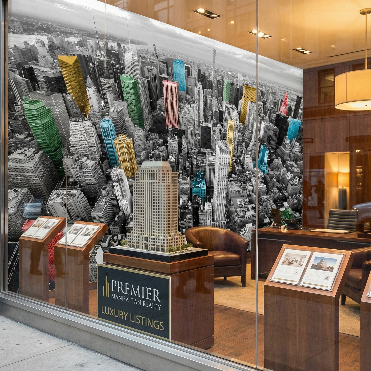 Wall Murals: Colourful Skyscrapers New York