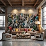 Wall Murals: Colourful Skyscrapers New York 17