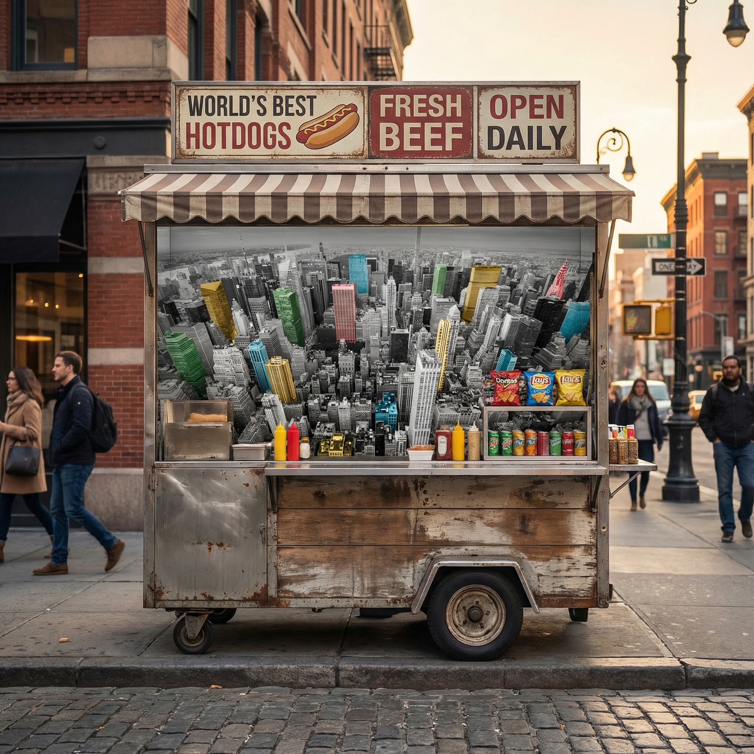 Wall Murals: Colourful Skyscrapers New York
