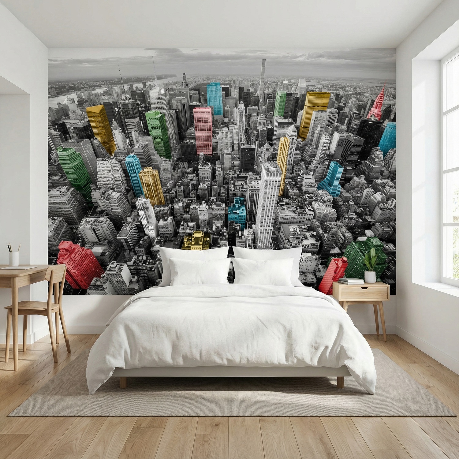 Wall Murals: Colourful Skyscrapers New York