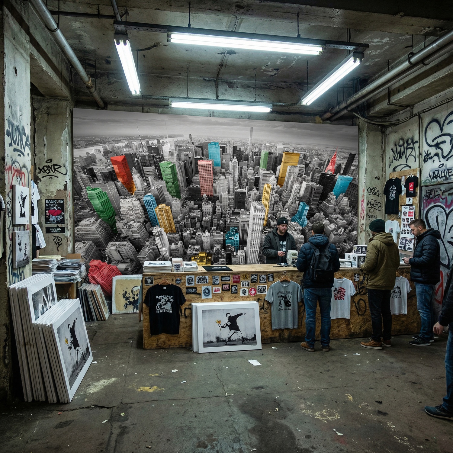 Wall Murals: Colourful Skyscrapers New York