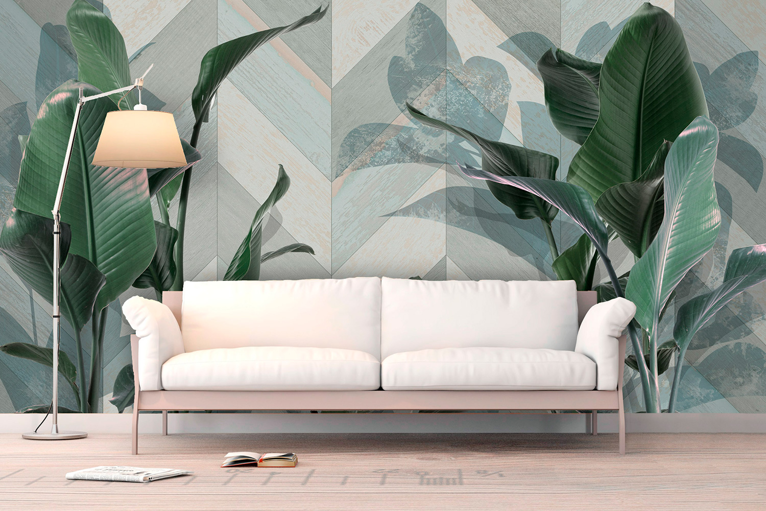 Wall Murals: Collage of Leaves