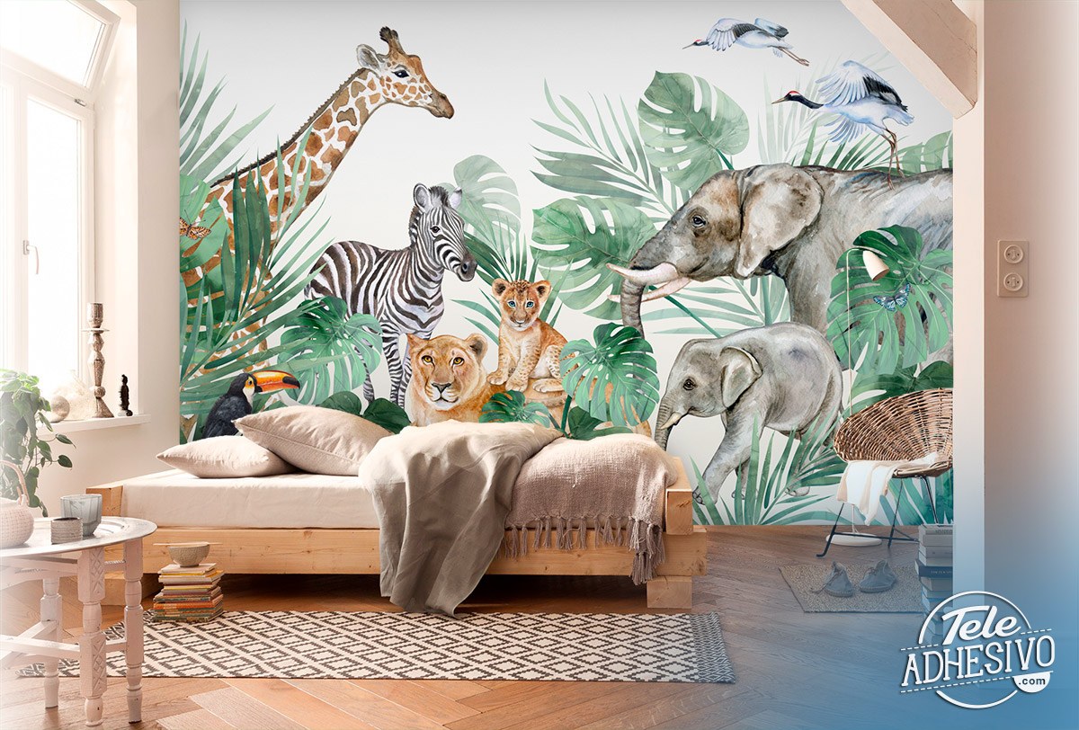 Wall Murals: Animals Watercolour