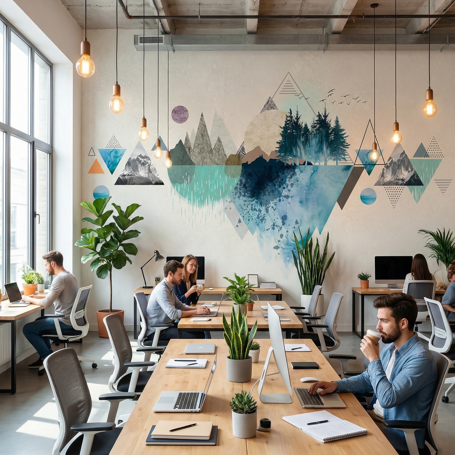 Wall Murals: Collage Mountain and Nature