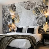 Wall Murals: Grey Palm Leaves 12