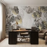 Wall Murals: Grey Palm Leaves 15