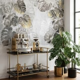 Wall Murals: Grey Palm Leaves 18