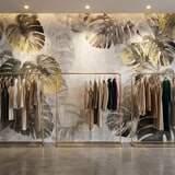 Wall Murals: Grey Palm Leaves 19