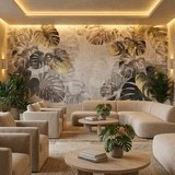 Wall Murals: Grey Palm Leaves 6