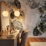 Wall Murals: Grey Palm Leaves 7
