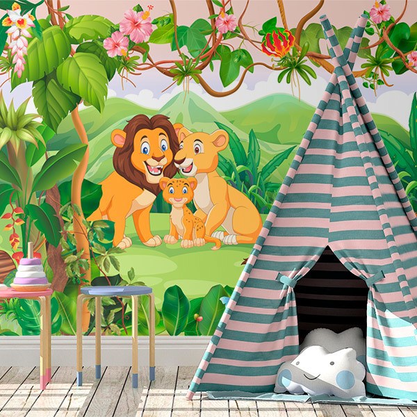 Wall Murals: Lions Family 0