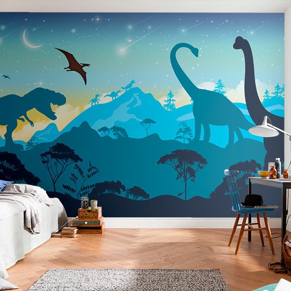 Wall Murals: Dinosaur Silhouettes