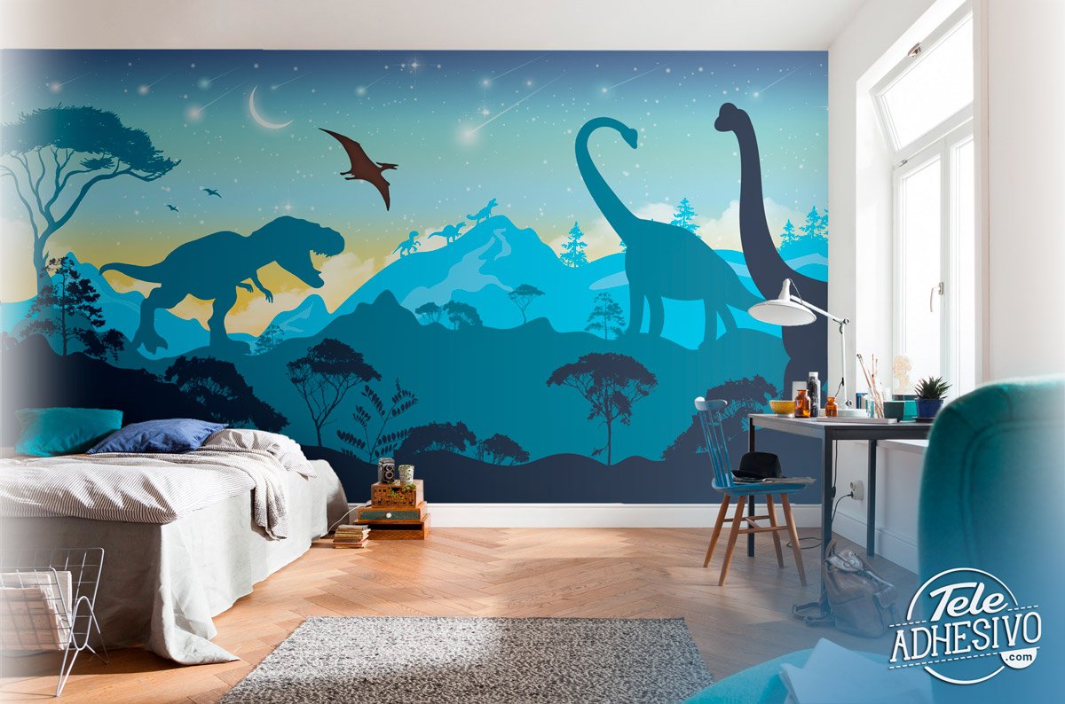 Wall Murals: Dinosaur Silhouettes