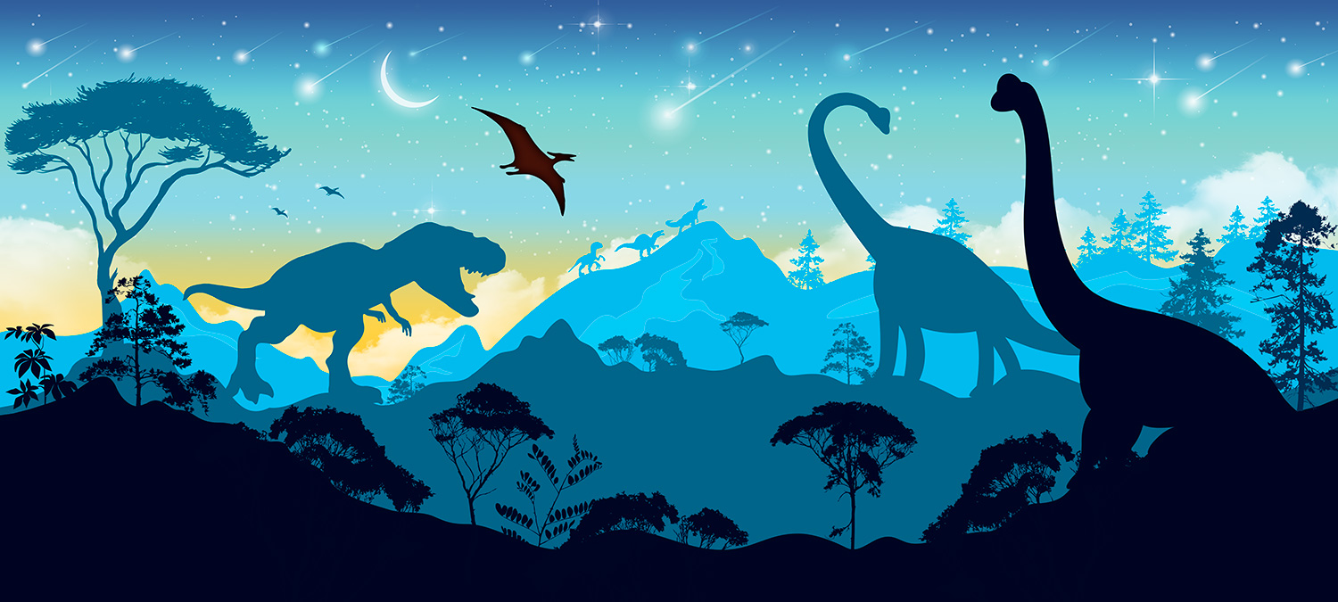 Wall Murals: Dinosaur Silhouettes