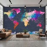 Wall Murals: Origami World Map 12